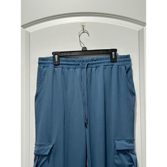 NWOT Yoyoyoga Blue Cargo Jogger Pants Blue Size XXL - Picture 6 of 7